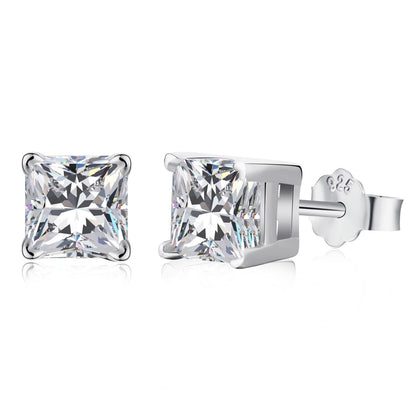 [Am jewelry]1.0 Carat Radiant Princess Cut Wedding Earrings
