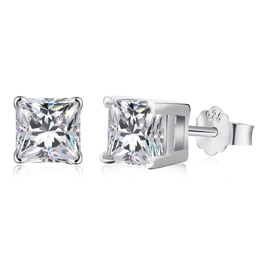[Am jewelry]1.0 Carat Radiant Princess Cut Wedding Earrings