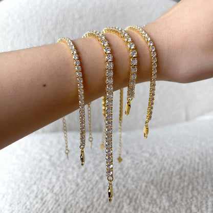 [Am jewelry]Sparkling Radiant Princess Cut Tennis Bracelet