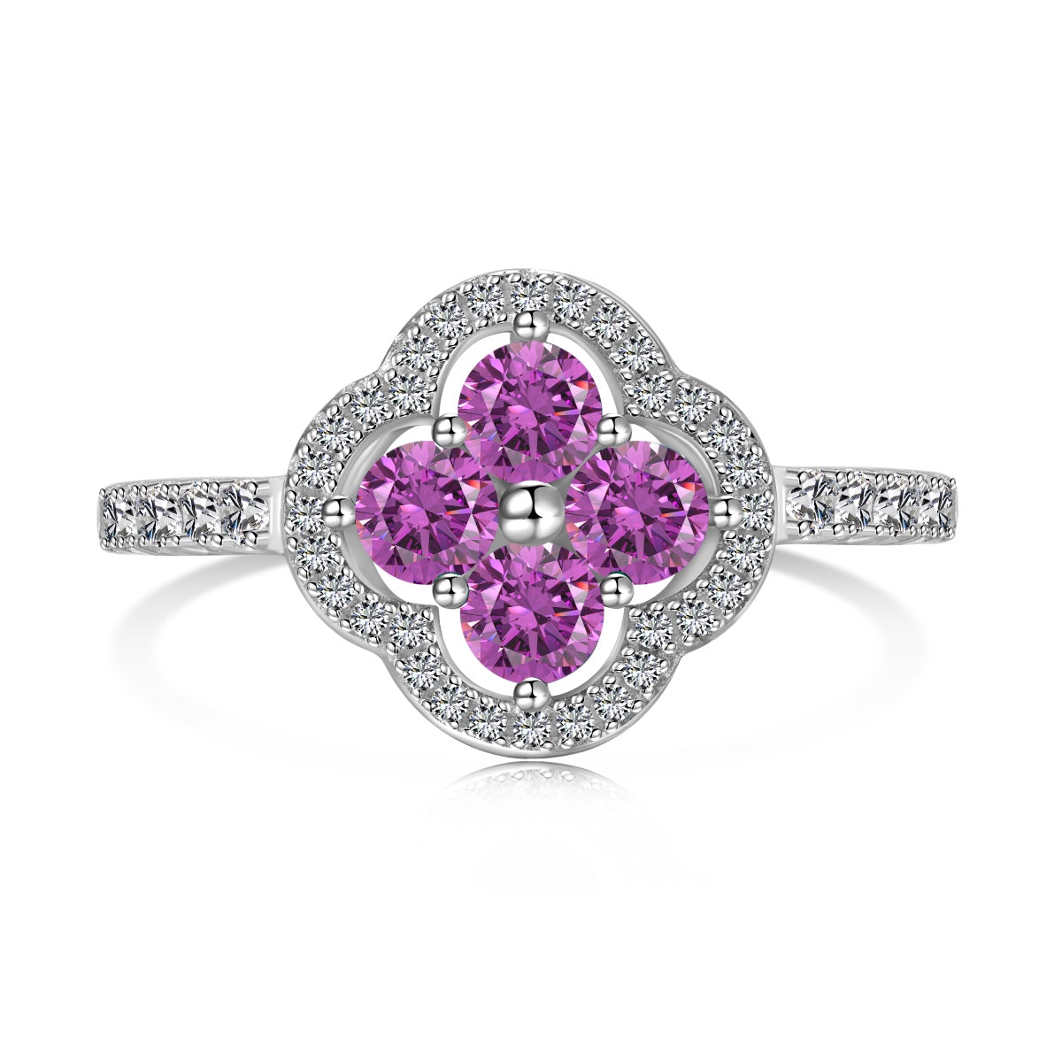 [Am jewelry]Four Leaf Clover Flower Design Ring