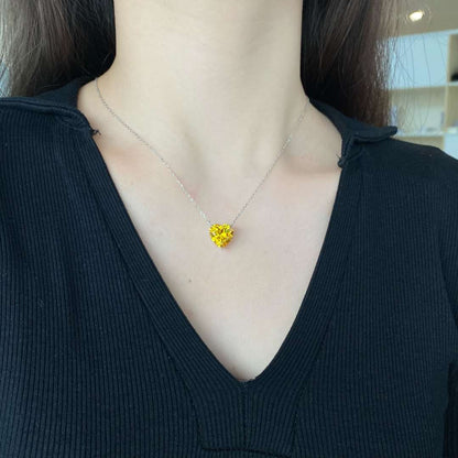 [Am jewelry]6.0 carat Radiant Heart Shape Necklace