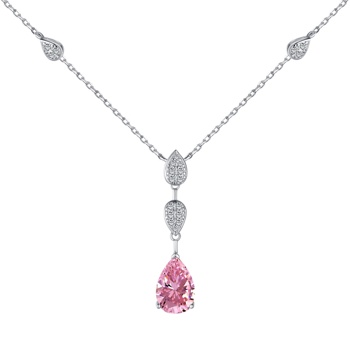 [Am jewelry]Dazzling Pear Cut Necklace