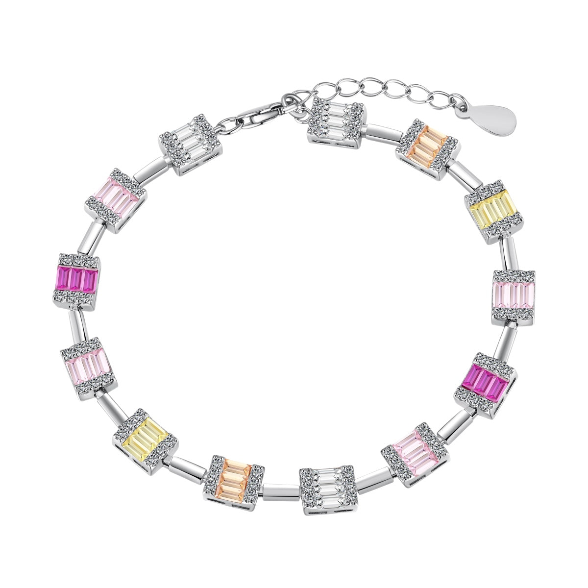[Am jewelry]Dainty Charming Emerald Cut Daily Bracelet