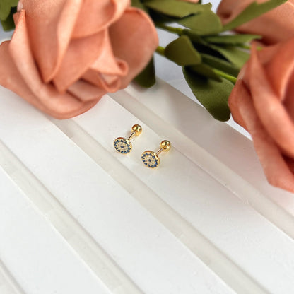 [Am jewelry]Devil's Eye Ear Bone Nail Earrings