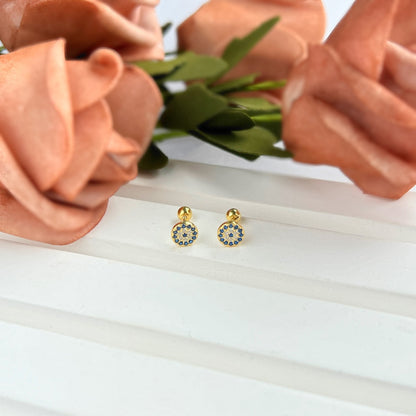 [Am jewelry]Devil's Eye Ear Bone Nail Earrings