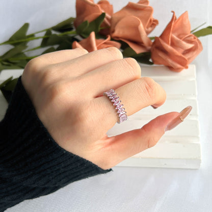 [Am jewelry]Gorgeous Marquise Cut Tennis Ring