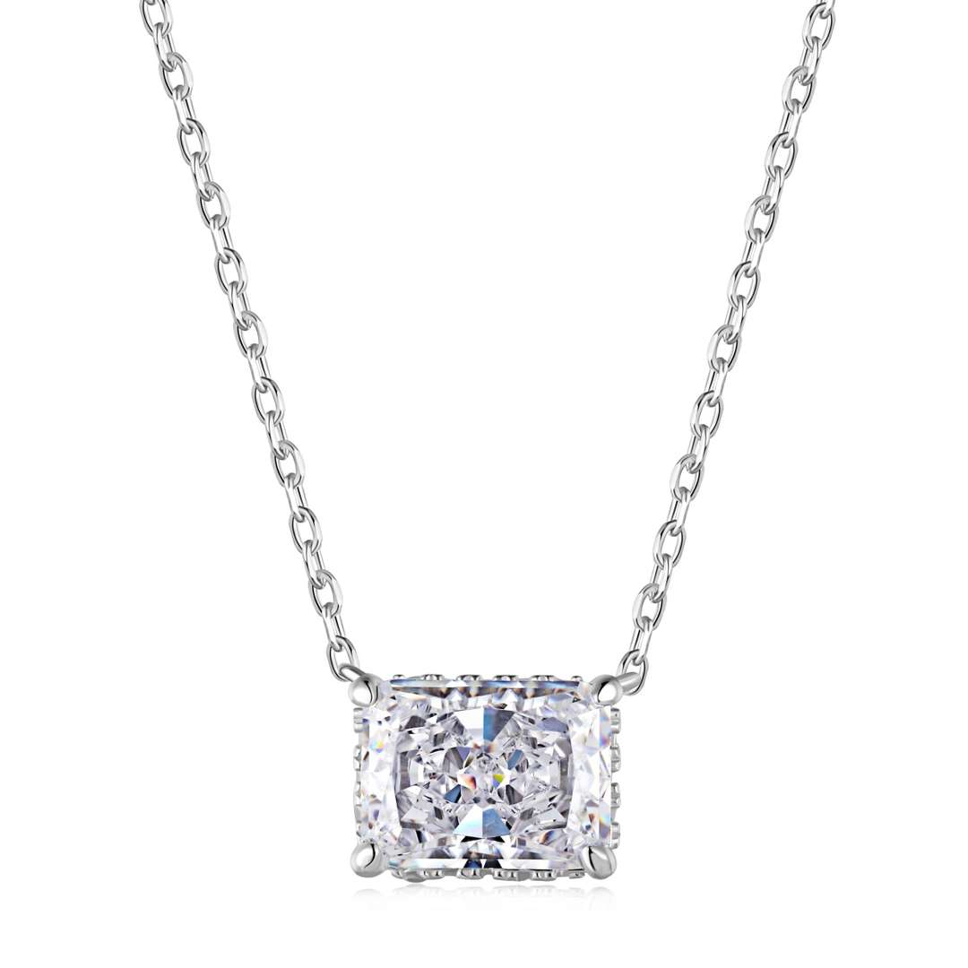 [Am jewelry]Luxurious Square Shape Colorful Necalack