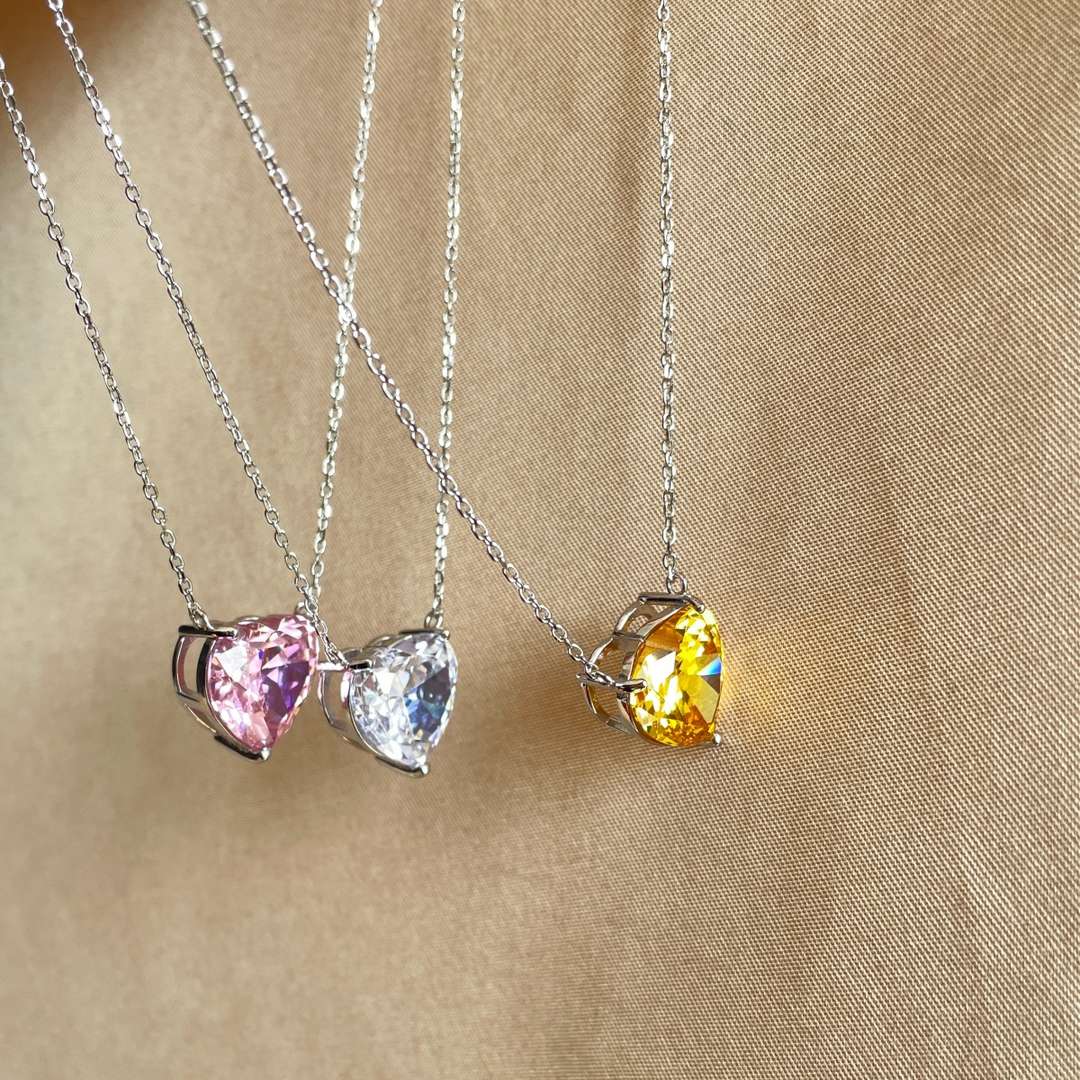 [Am jewelry]6.0 carat Radiant Heart Shape Necklace