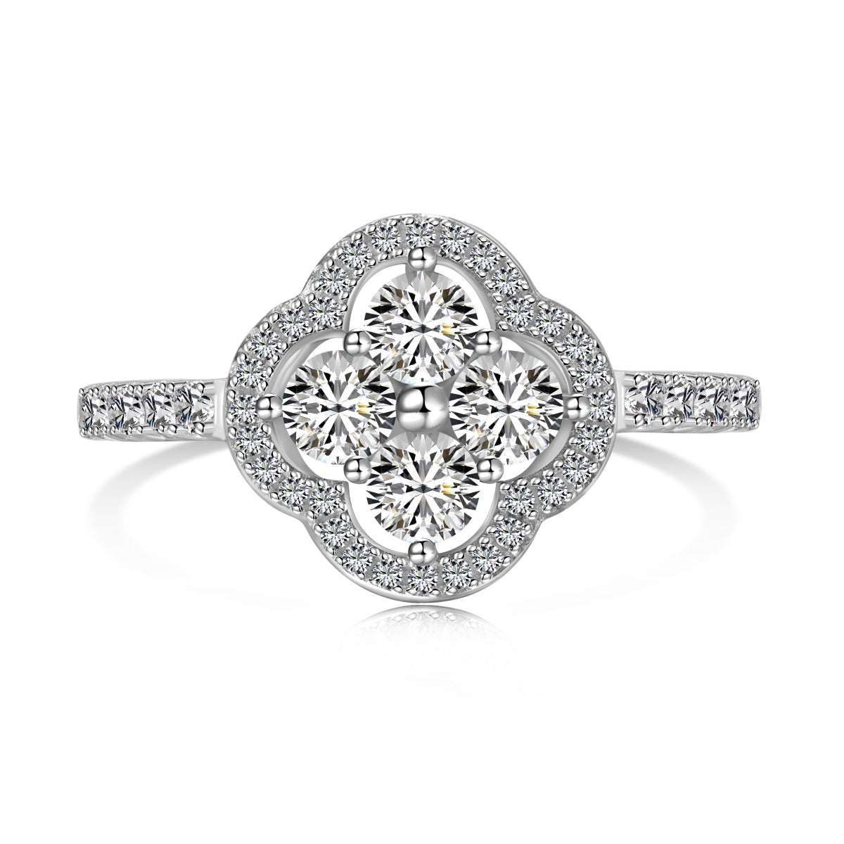 [Am jewelry]Four Leaf Clover Flower Design Ring