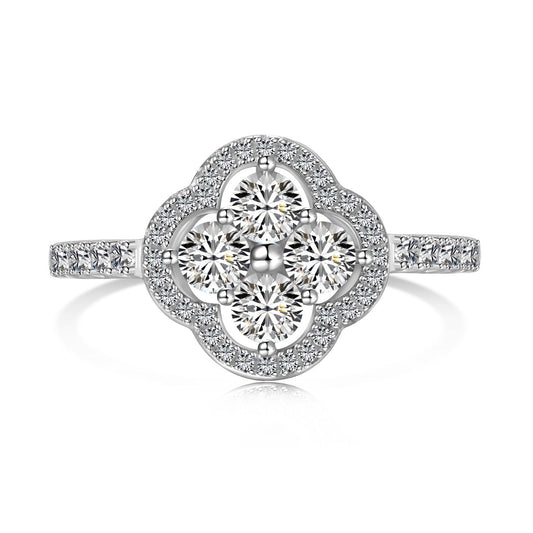 [Am jewelry]Four Leaf Clover Flower Design Ring