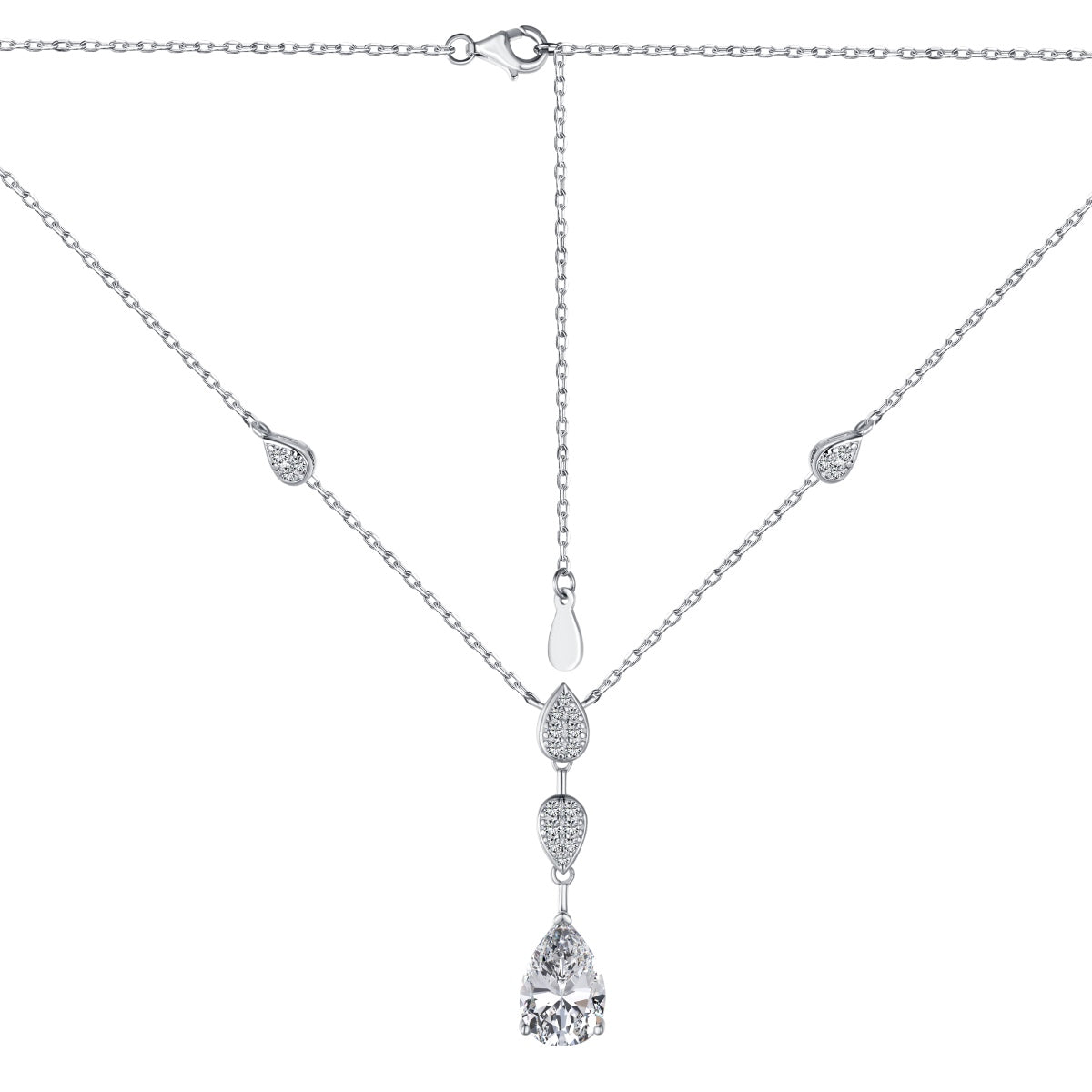 [Am jewelry]Dazzling Pear Cut Necklace