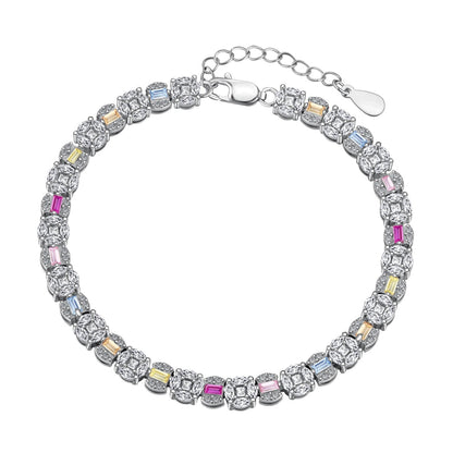 [Am jewelry]Dazzling Radiant Multi Cut Daily Bracelet