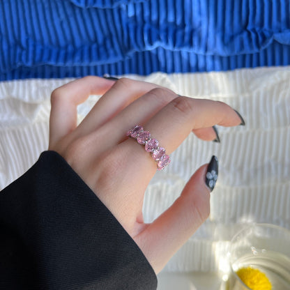[Am jewelry]Dainty Elongated Cushion Cut Tennis Ring