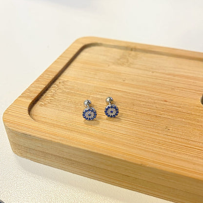 [Am jewelry]Devil's Eye Ear Bone Nail Earrings