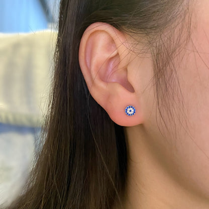 [Am jewelry]Devil's Eye Ear Bone Nail Earrings