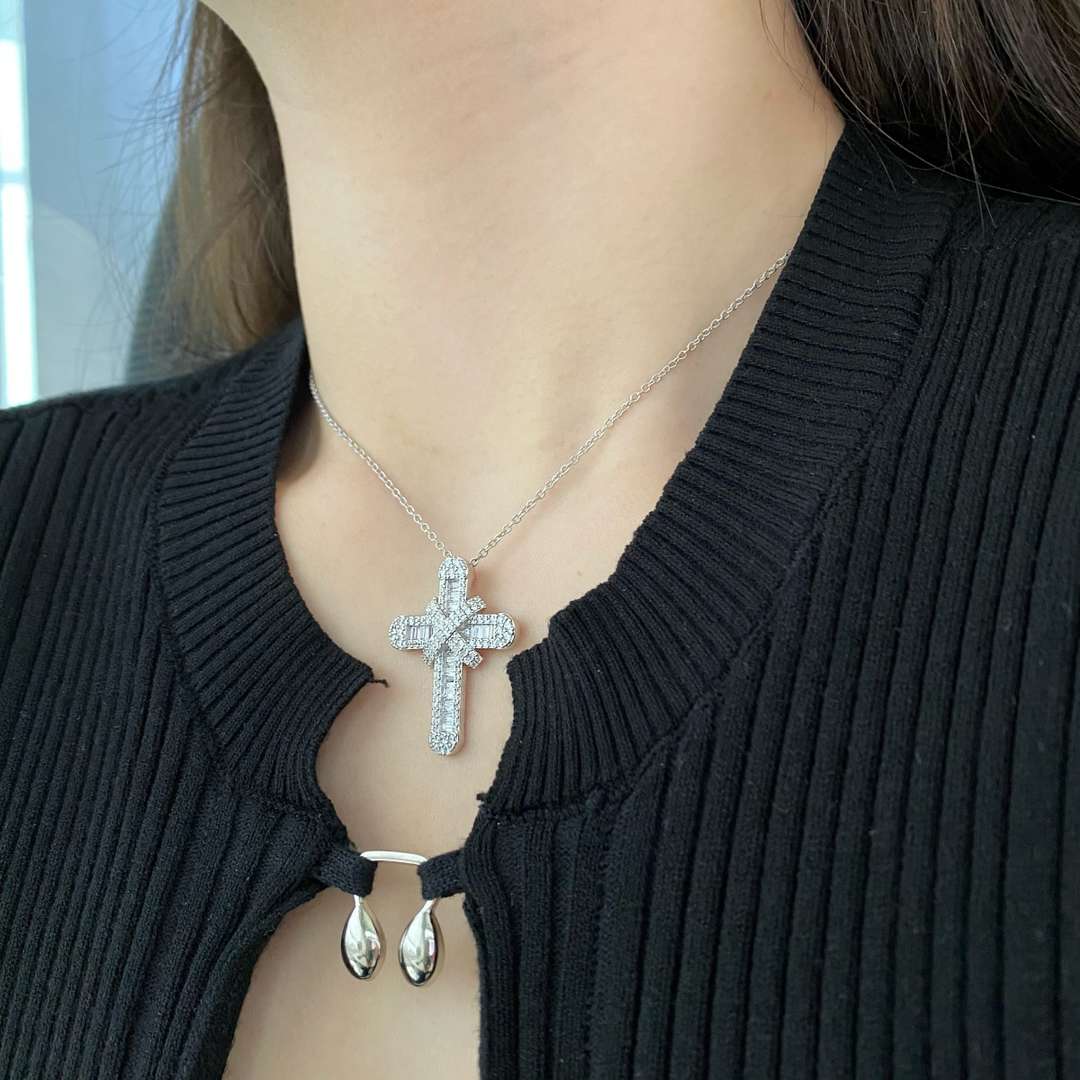 [Am jewelry]Gypsophila With Dimonds Necklace