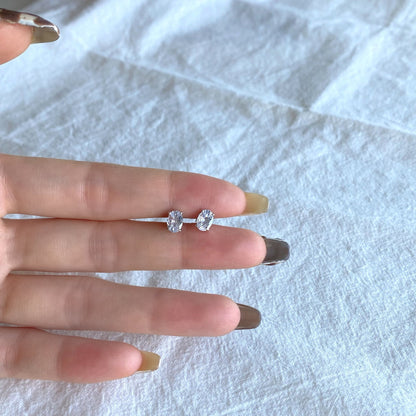 [Am jewelry]Oval Classic Dignified Elegant Earrings