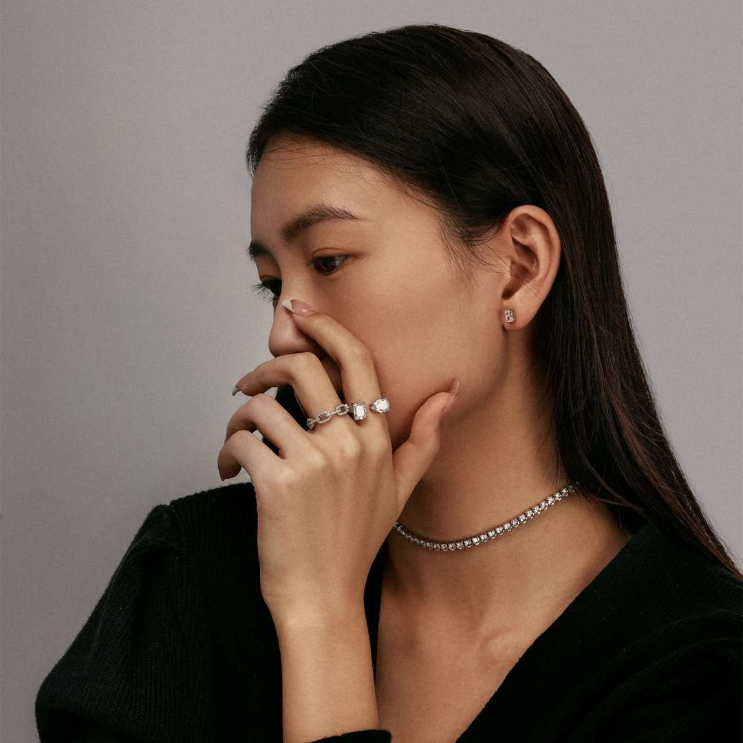 [Am jewelry]Elegant Tennis Chain Necklace