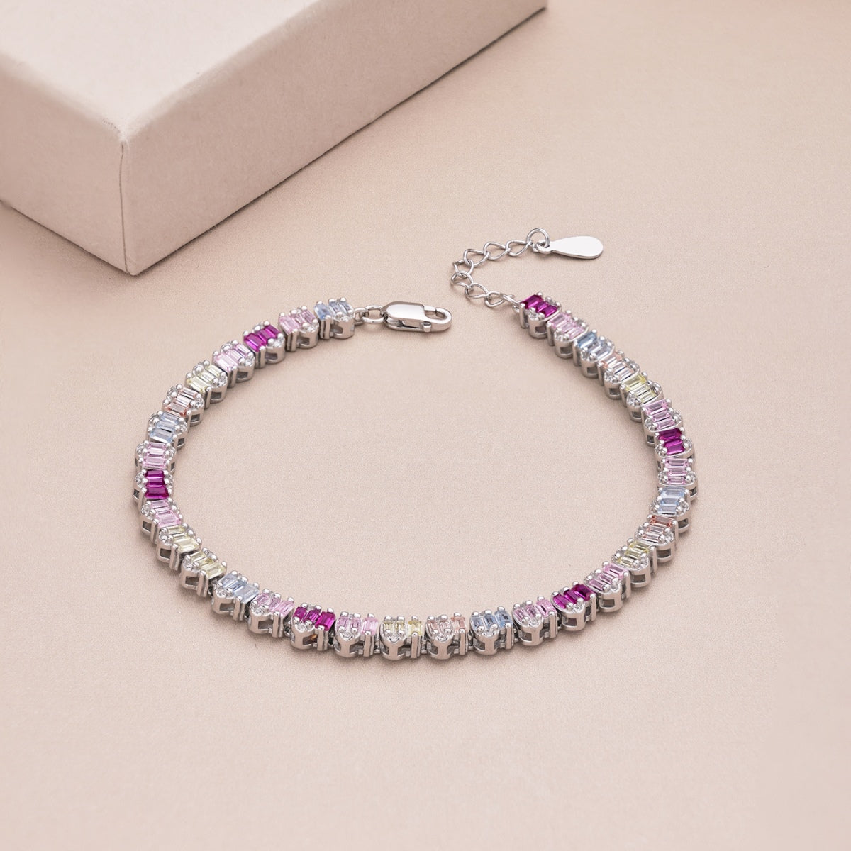 [Am jewelry]Delicate Colorful Emerald Cut Party Bracelet