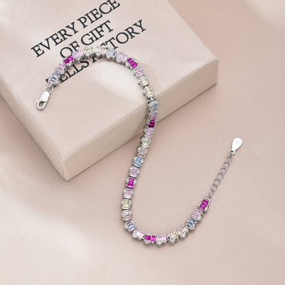 [Am jewelry]Delicate Colorful Emerald Cut Party Bracelet