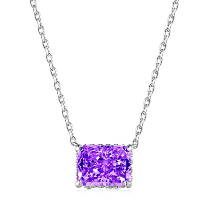 [Am jewelry]Luxurious Square Shape Colorful Necalack