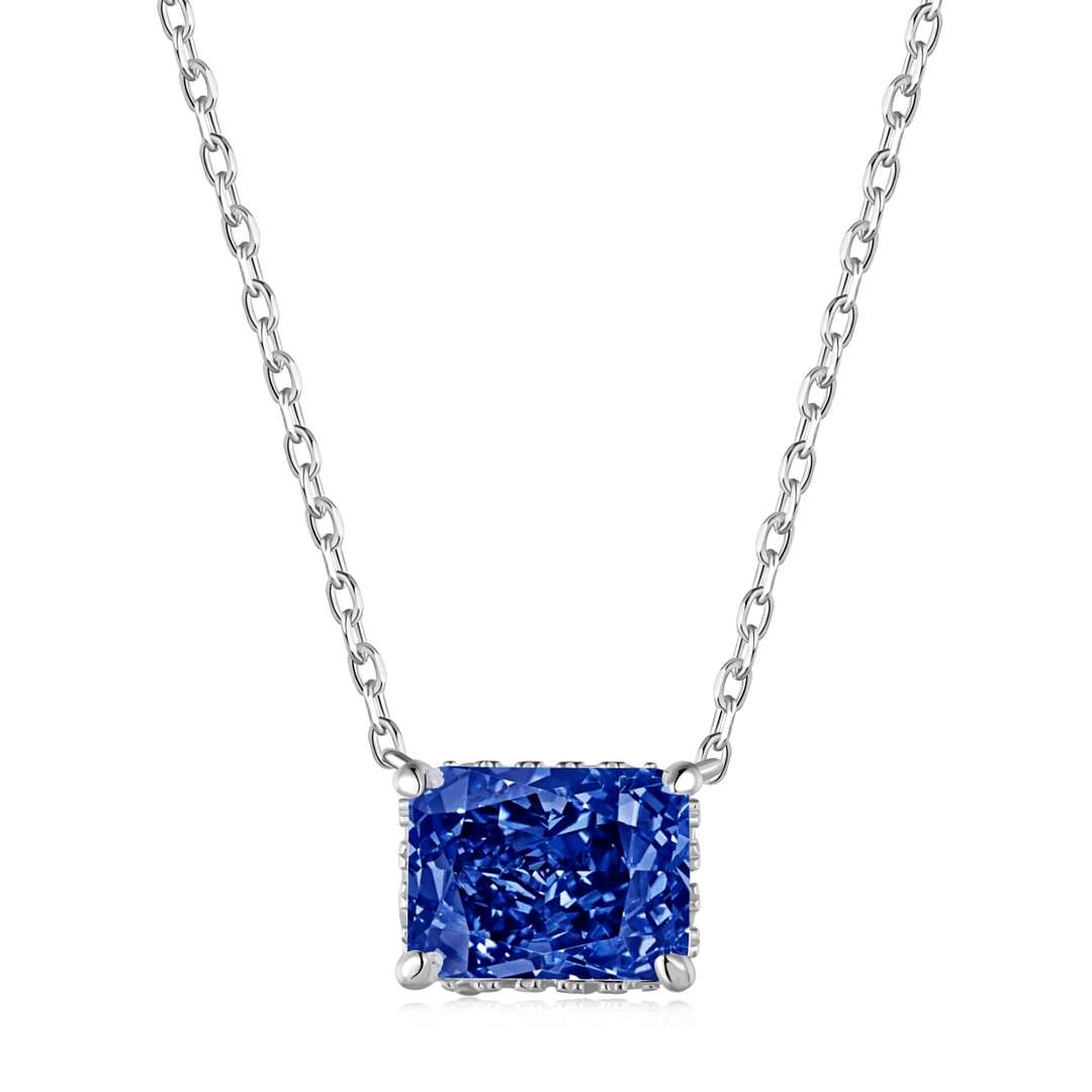 [Am jewelry]Luxurious Square Shape Colorful Necalack