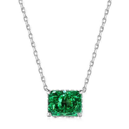 [Am jewelry]Luxurious Square Shape Colorful Necalack