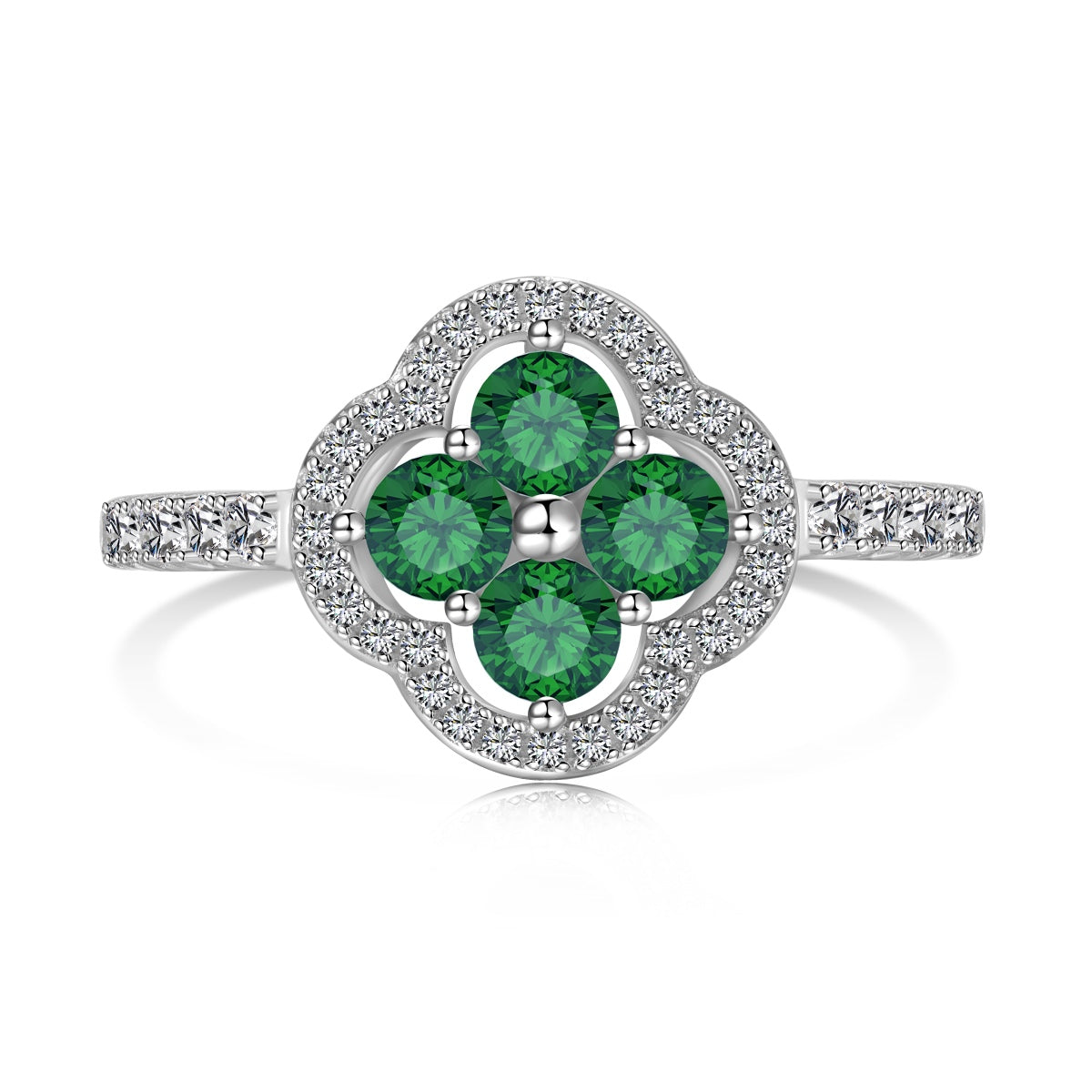[Am jewelry]Four Leaf Clover Flower Design Ring