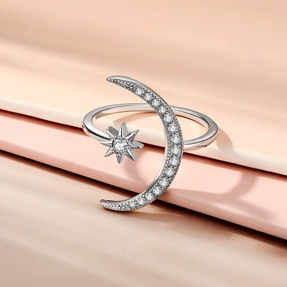 [Am jewelry]Eternity Moon & Star Ring