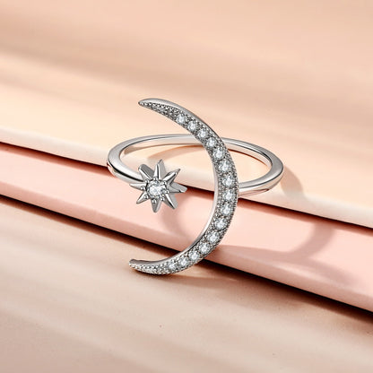 [Am jewelry]Eternity Moon & Star Ring