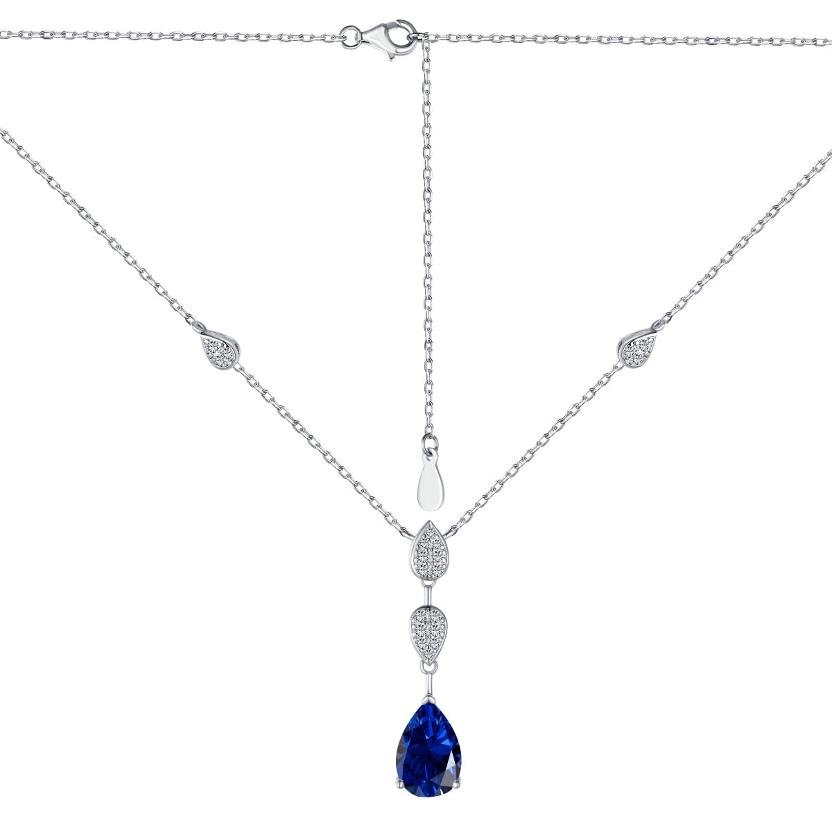 [Am jewelry]Dazzling Pear Cut Necklace