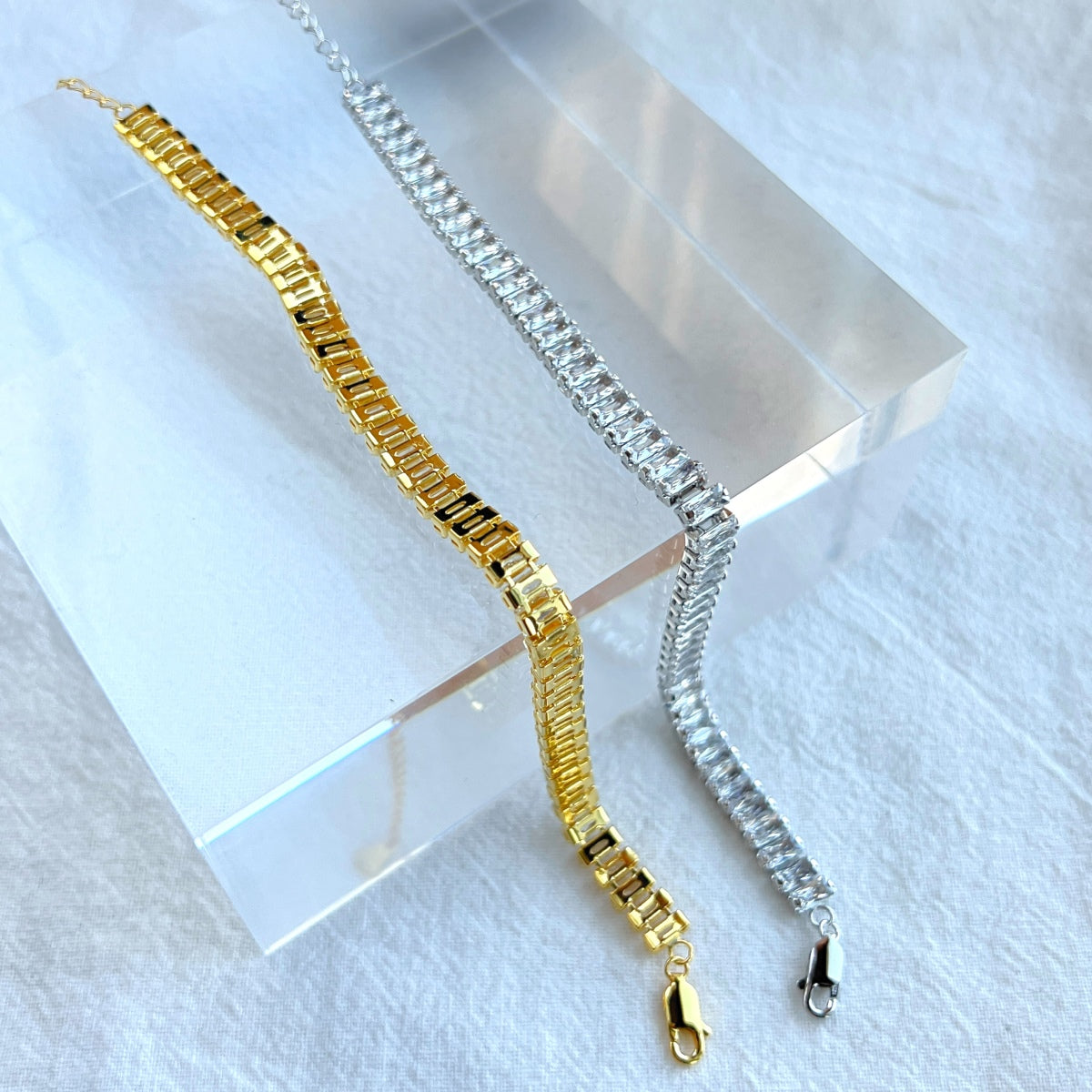 [Am jewelry]Exquisite Emerald Cut Daily Bracelet