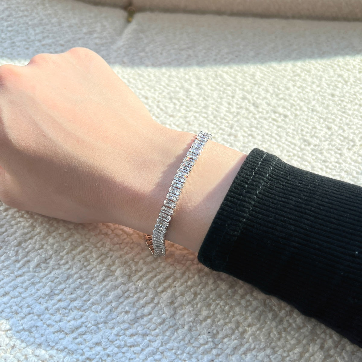 [Am jewelry]Exquisite Emerald Cut Daily Bracelet