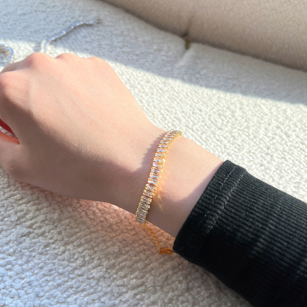 [Am jewelry]Exquisite Emerald Cut Daily Bracelet