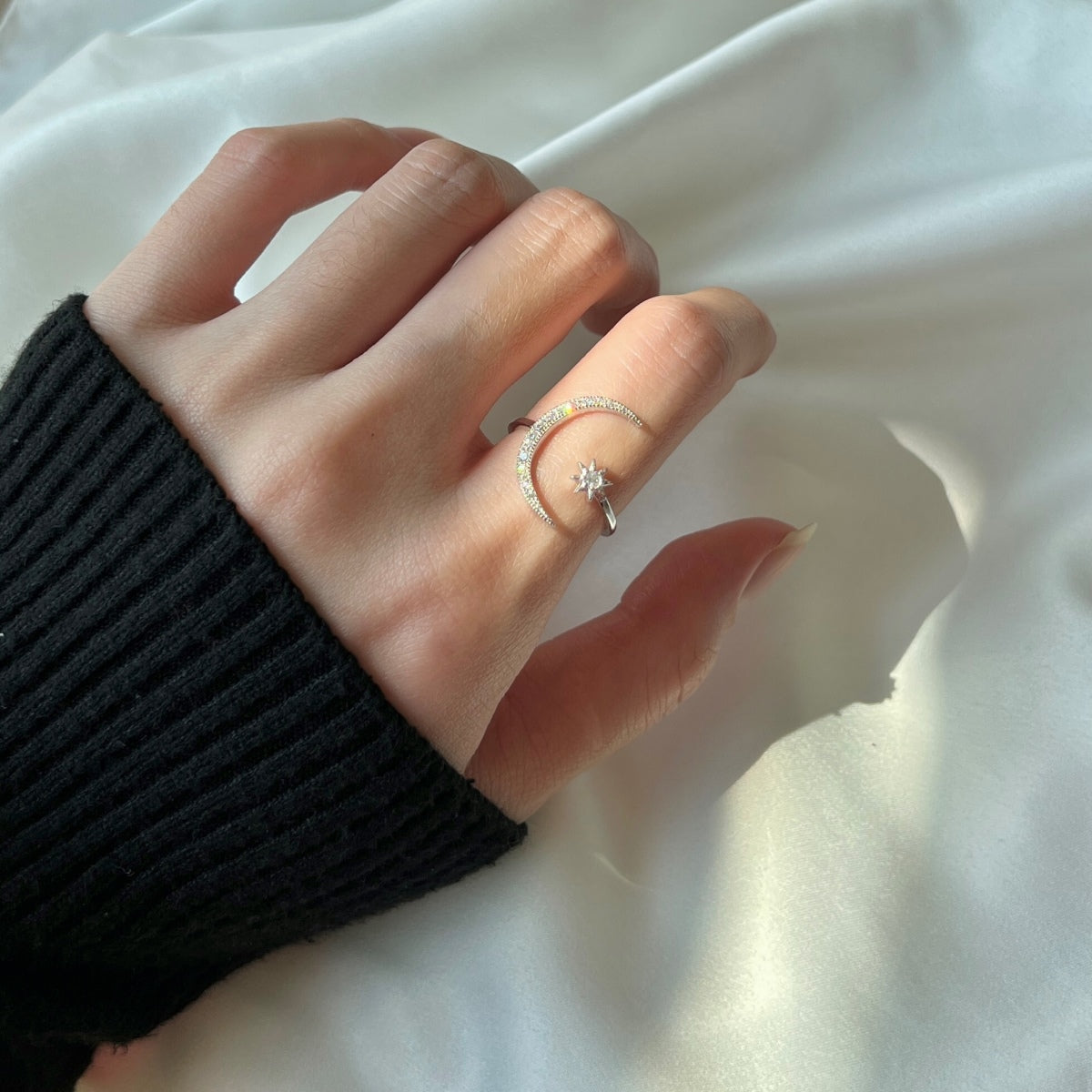 [Am jewelry]Eternity Moon & Star Ring