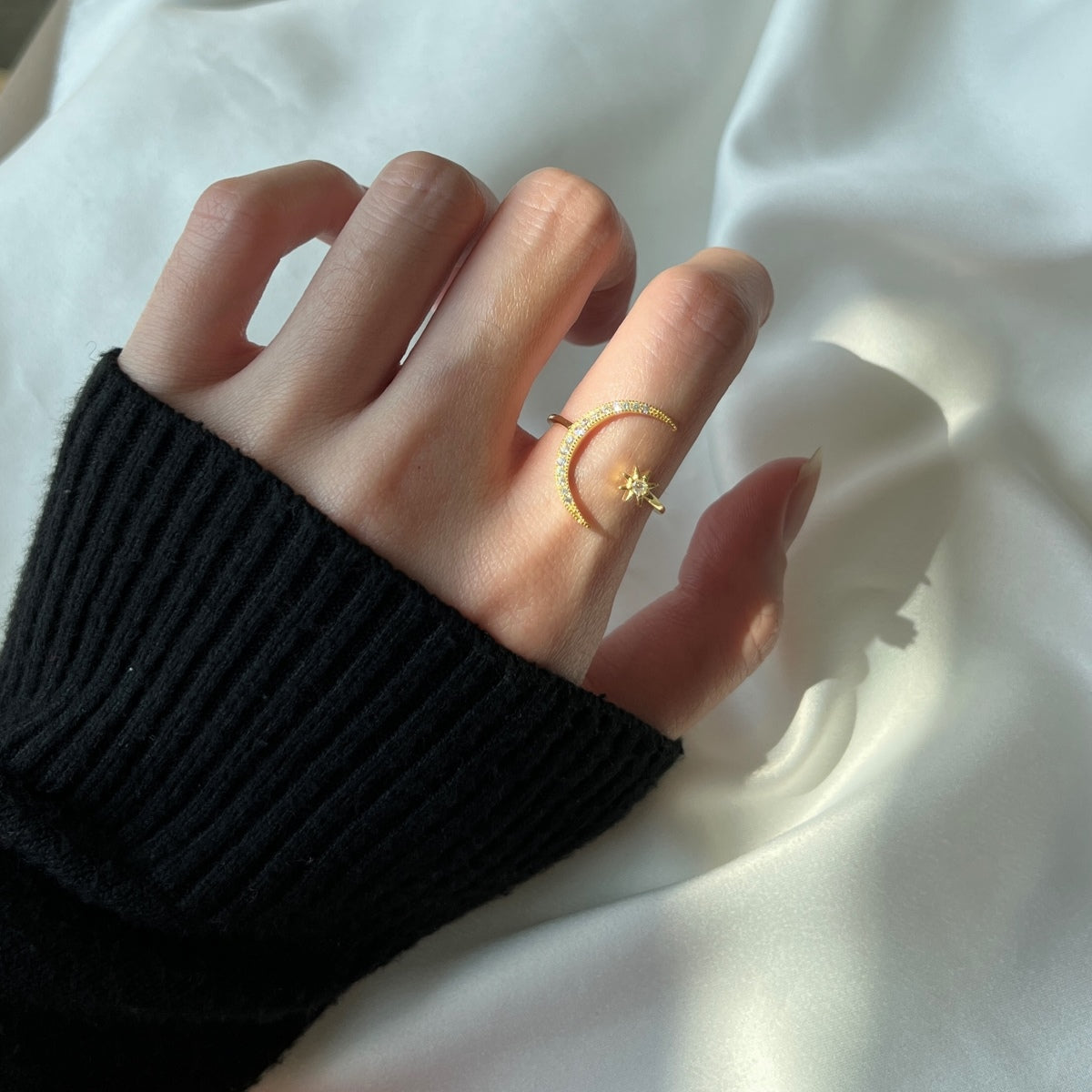 [Am jewelry]Eternity Moon & Star Ring