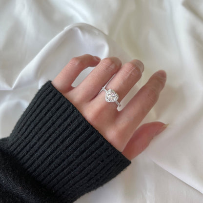 [Am jewelry]Eternity Splashy Romantic Heart Shape Lover Ring
