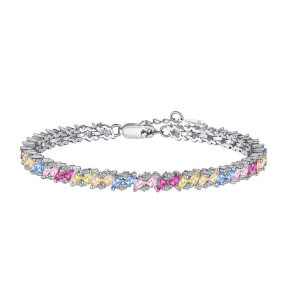 [Am jewelry]Ornate Sparkling Multi Cut Party Bracelet