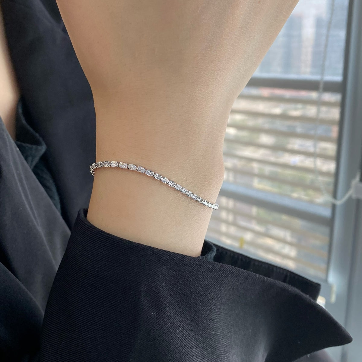 [Am jewelry]Elegant Emerald Cut Daily Bracelet
