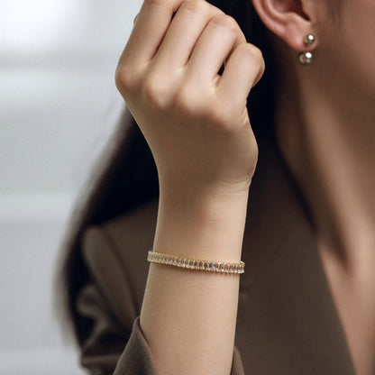 [Am jewelry]Exquisite Emerald Cut Daily Bracelet