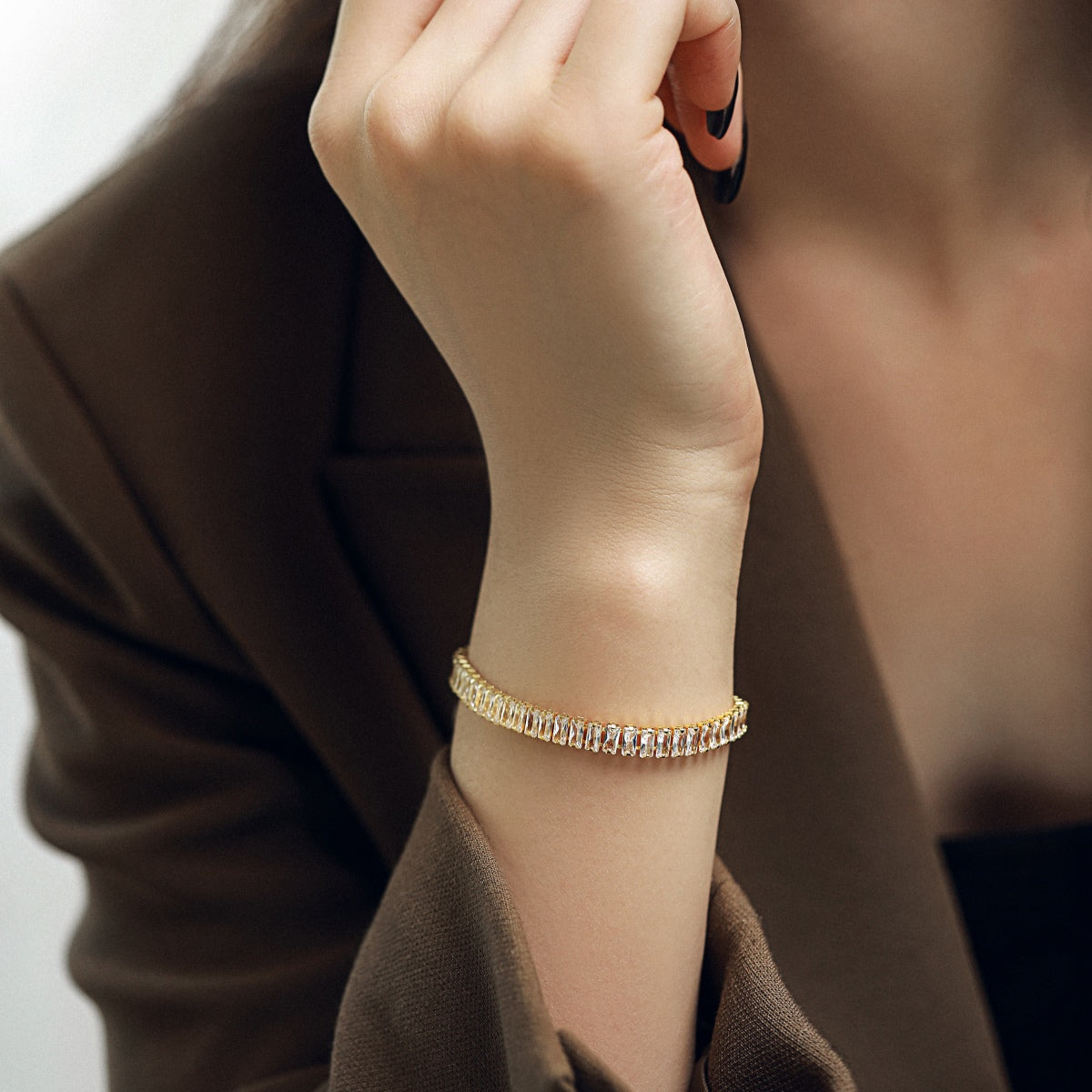 [Am jewelry]Exquisite Emerald Cut Daily Bracelet