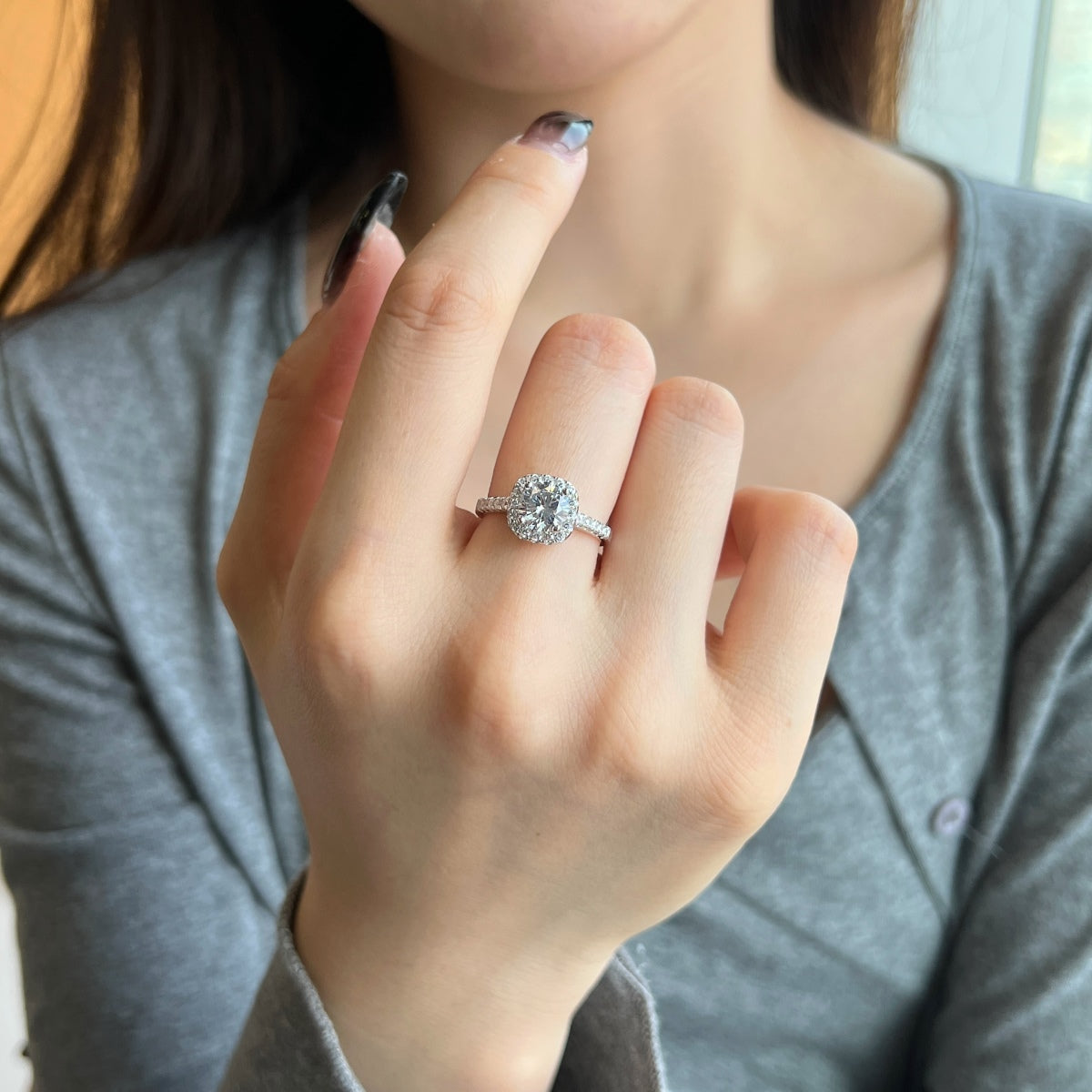 [Am jewelry]Dazzling Resplendent Round Cut Wedding Ring