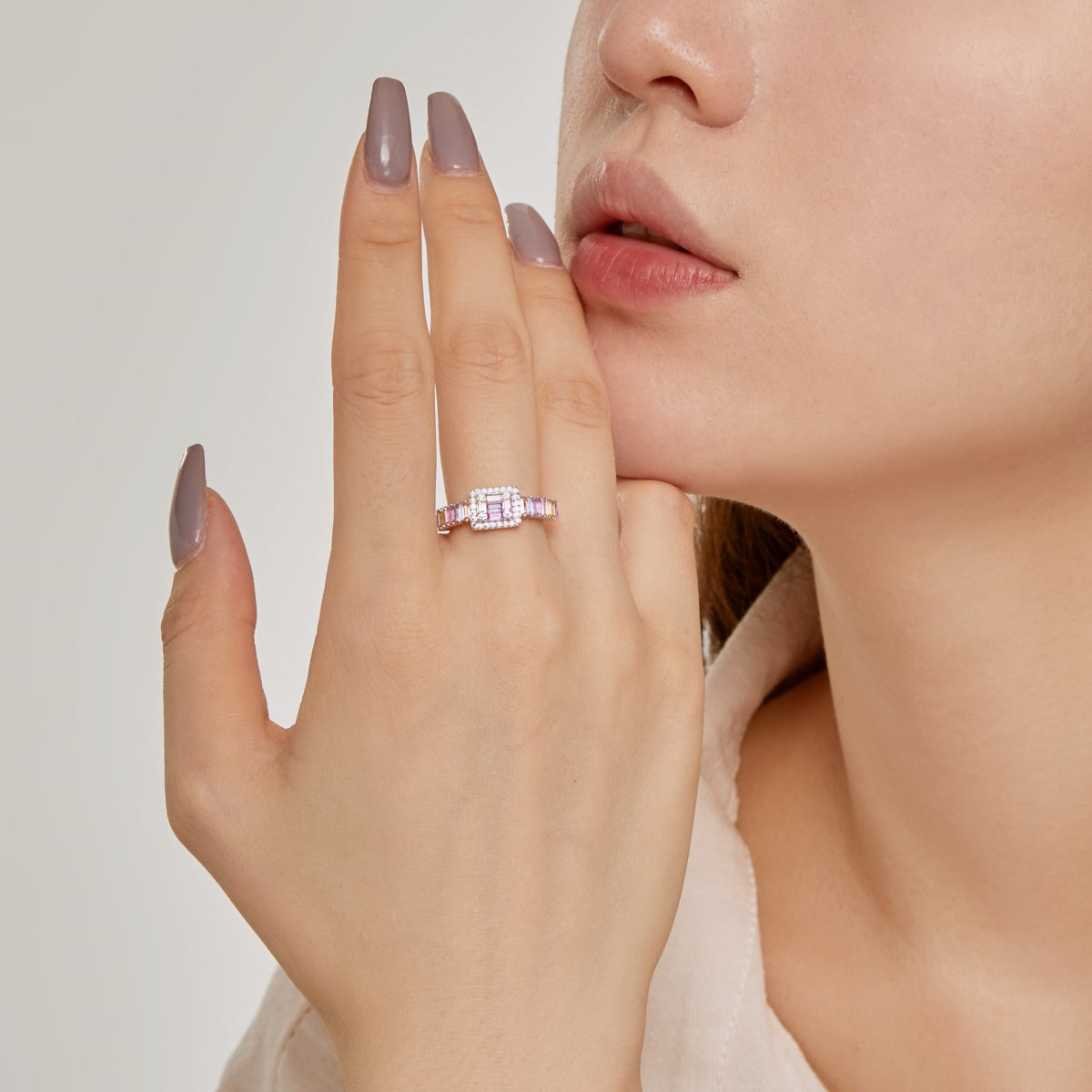 [Am jewelry]Exquisite Colorful Radiant Cut Party Ring