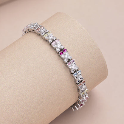 [Am jewelry]Unique Colorful Flower Shape Daily Bracelet