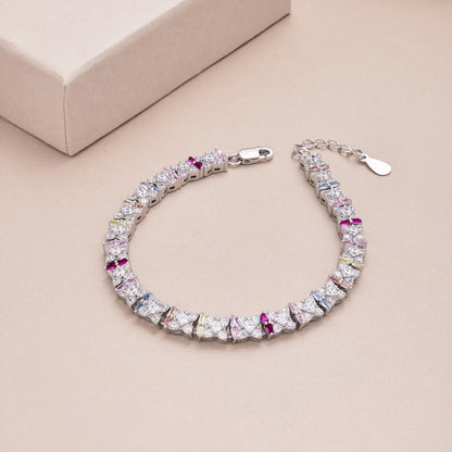 [Am jewelry]Unique Colorful Flower Shape Daily Bracelet