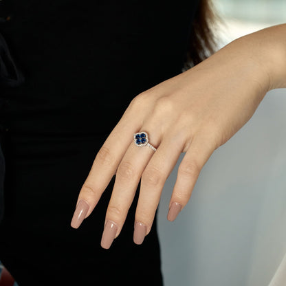 [Am jewelry]Four Leaf Clover Flower Design Ring