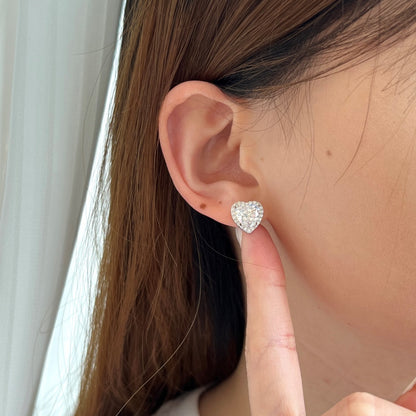 [Am jewelry]Sparkling Heart Shape Lover Earrings