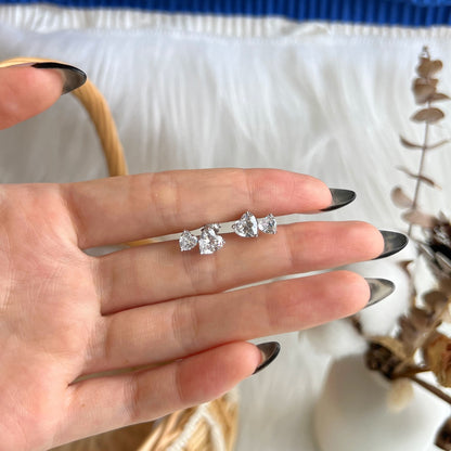 [Am jewelry]Double Heart-Shape Classic Princess Style Earrings