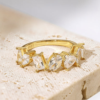 [Am jewelry]Delicate Multi Cut Ring