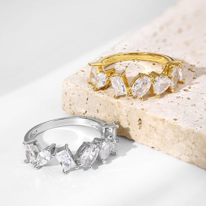 [Am jewelry]Delicate Multi Cut Ring